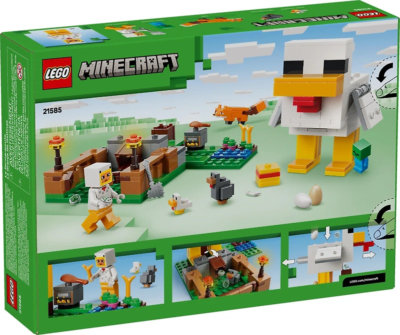LEGO Minecraft Chicken Farm Building Toy Set 21585