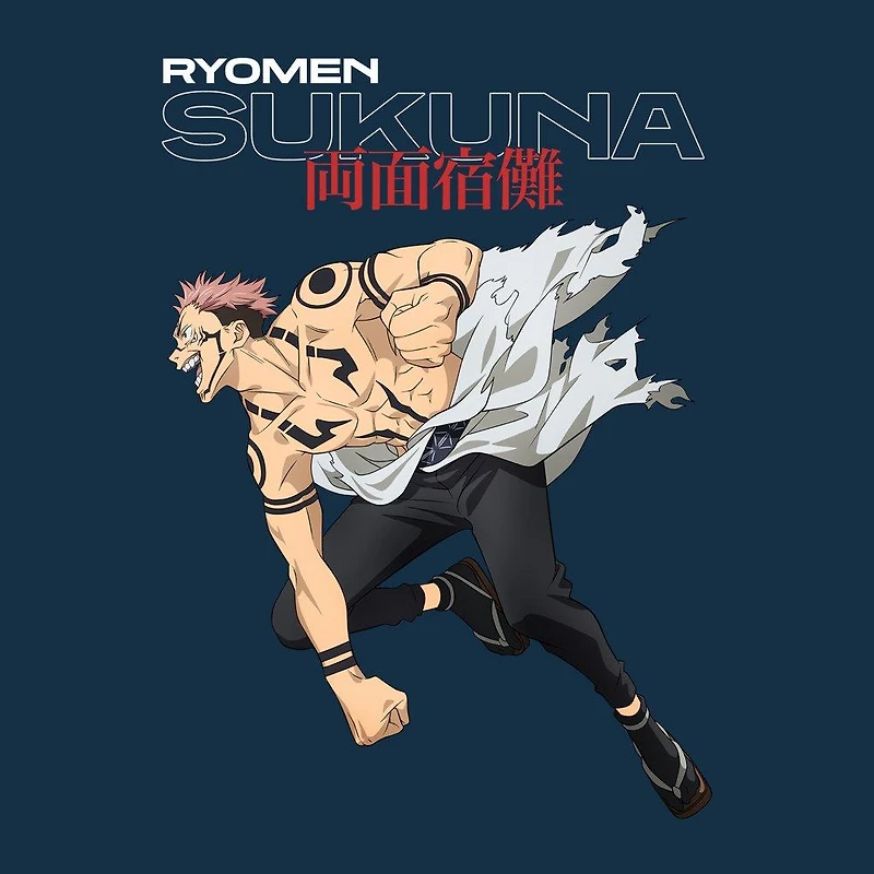 Jujutsu Kaisen Itadori and Sukuna Double Sided Unisex Graphic T-Shirt GameStop Exclusive