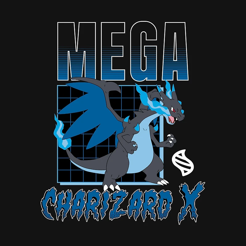 Pokemon Mega Charizard X and Y Double Sided Graphic T-Shirt GameStop Exclusive