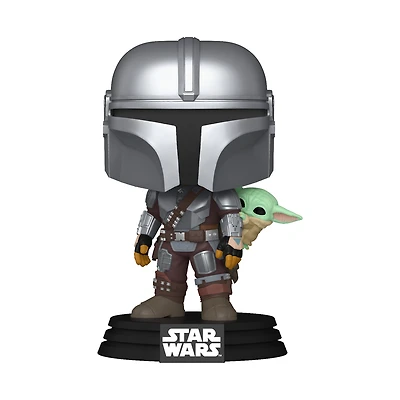 Funko POP! Star Wars: The Mandalorian and Grogu The Mandalorian with Grogu 4.4-in Vinyl Bobblehead