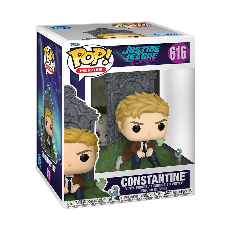 Funko POP! Deluxe: DC Justice League Constantine with Tombstone 6.4-in Vinyl Figure