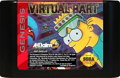 Virtual Bart - Sega Genesis