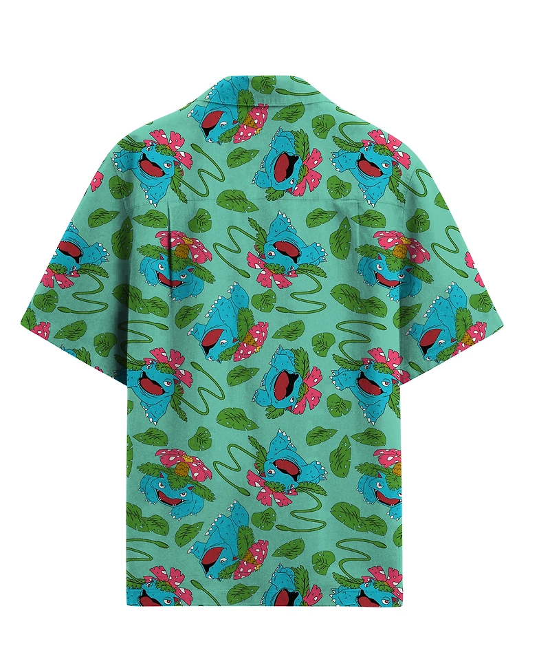 Pokemon Venusaur Leaves Unisex Button Up Shirt GameStop Exclusive