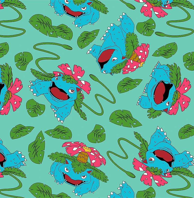 Pokemon Venusaur Leaves Unisex Button Up Shirt GameStop Exclusive