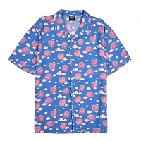 Kirby Pastel Cloud Print Woven Unisex Button-Up GameStop Exclusive