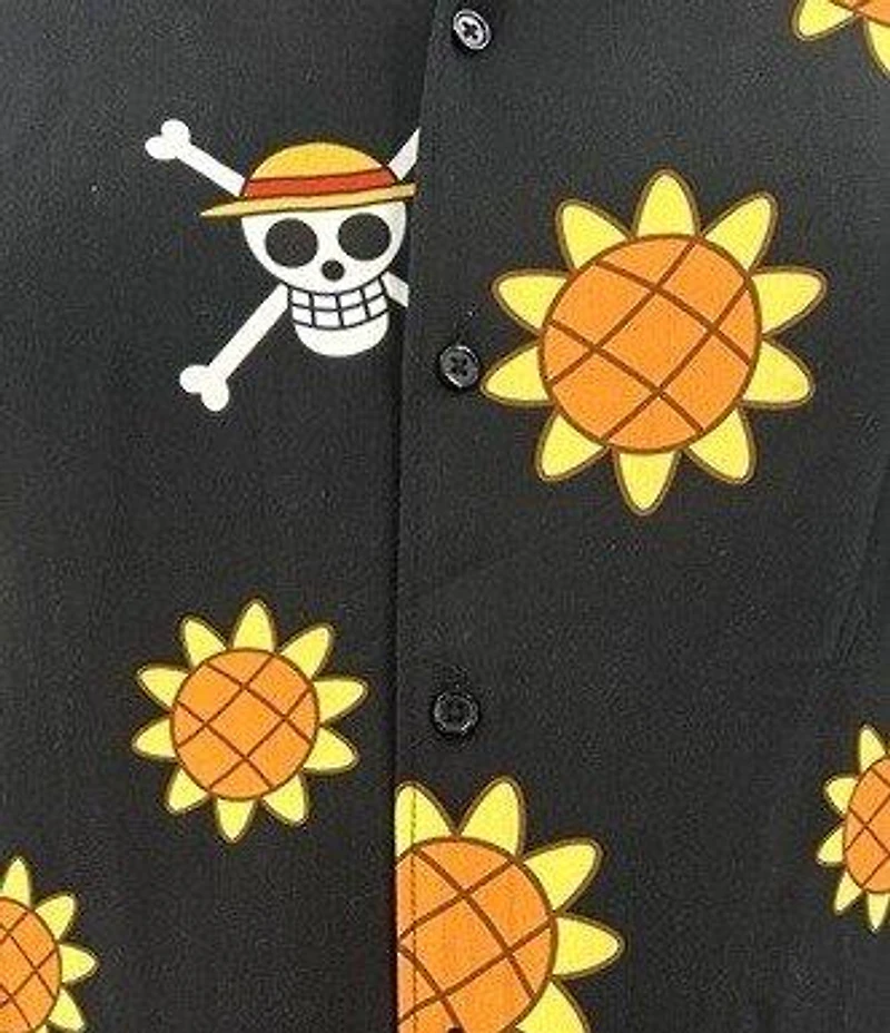 One Piece Luffy Dressrosa Arc Button-Up Mens Shirt GameStop Exclusive
