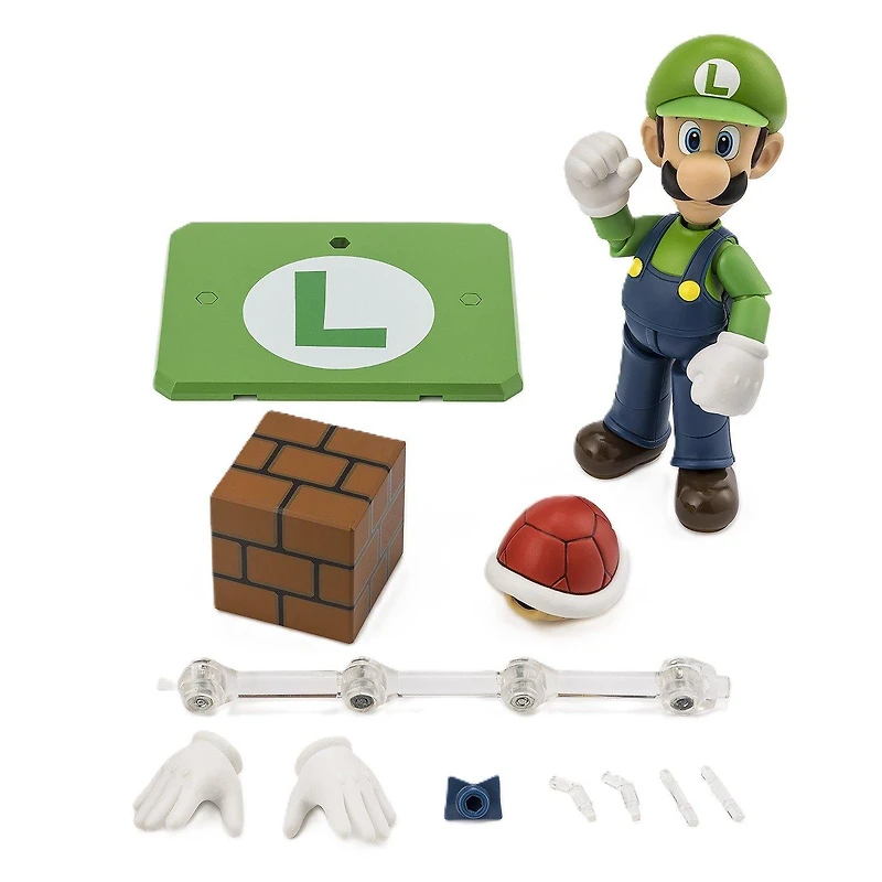 Bandai Tamashii Nations S.H.Figuarts Super Mario Bros Luigi 4-in Action Figure