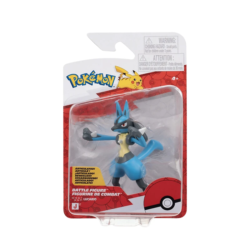 Jazwares Pokemon Lucario 3-in Battle Figure