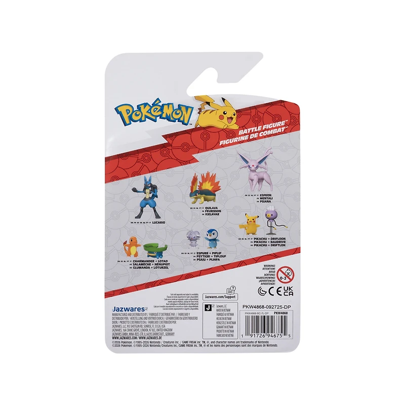 Jazwares Pokemon Lucario 3-in Battle Figure