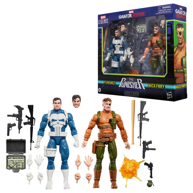 Hasbro Marvel Legends Series Gamerverse Punisher and Nick Fury 6-In Action Figure Set