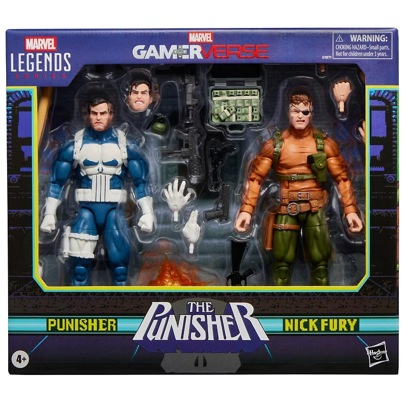 Hasbro Marvel Legends Series Gamerverse Punisher and Nick Fury 6-In Action Figure Set