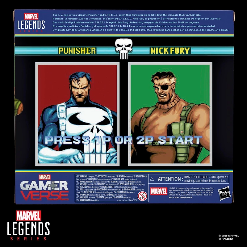 Hasbro Marvel Legends Series Gamerverse Punisher and Nick Fury 6-In Action Figure Set