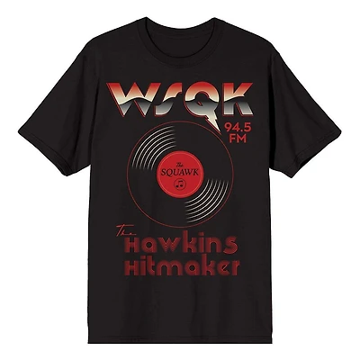Stranger Things Vintage WSQK Radio Station Record Graphic Unisex T-Shirt GameStop Exclusive