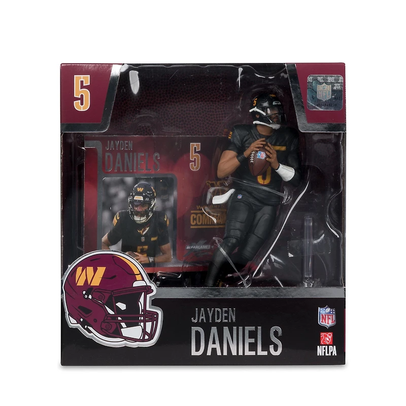 McFarlane Toys SportsPicks NFL Series Washington Commanders Jayden Daniels (Alternate Black Uniform) 7-in Figure