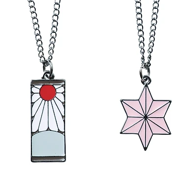 Demon Slayer: Kimetsu No Yaiba Tanjiro and Nezuko Best Friend Necklace Set GameStop Exclusive