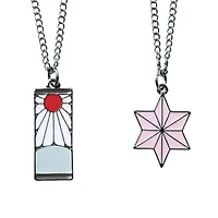Demon Slayer: Kimetsu No Yaiba Tanjiro and Nezuko Best Friend Necklace Set GameStop Exclusive