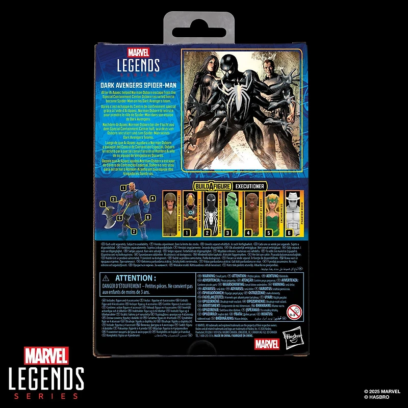 Hasbro Marvel Legends Series Dark Avengers Spider-Man 6-in Action Figure