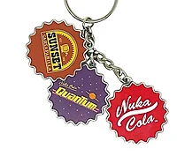 Fallout Bottle Caps Multi-Charm Keychain GameStop Exclusive