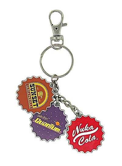 Fallout Bottle Caps Multi-Charm Keychain GameStop Exclusive