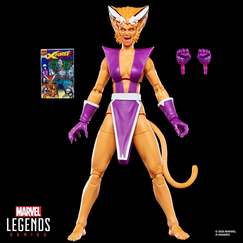 Hasbro Marvel Legends Series X-Force Feral 6-in Action Figure