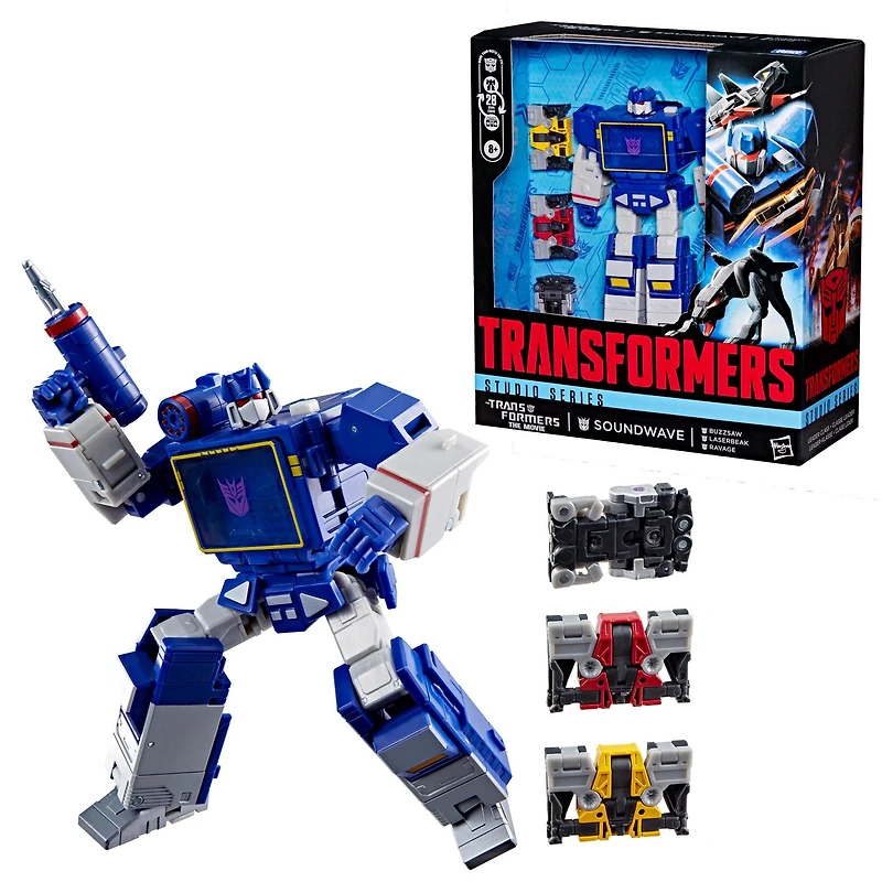 Hasbro Transformers Toys Studio Series Leader Class The Transformers: The Movie Soundwave 6.5-in Action Figure