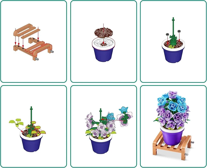 ZURU MAX Premium Garden Pot Plants Building Bricks Collection Campanula Capsule (Styles May Vary)