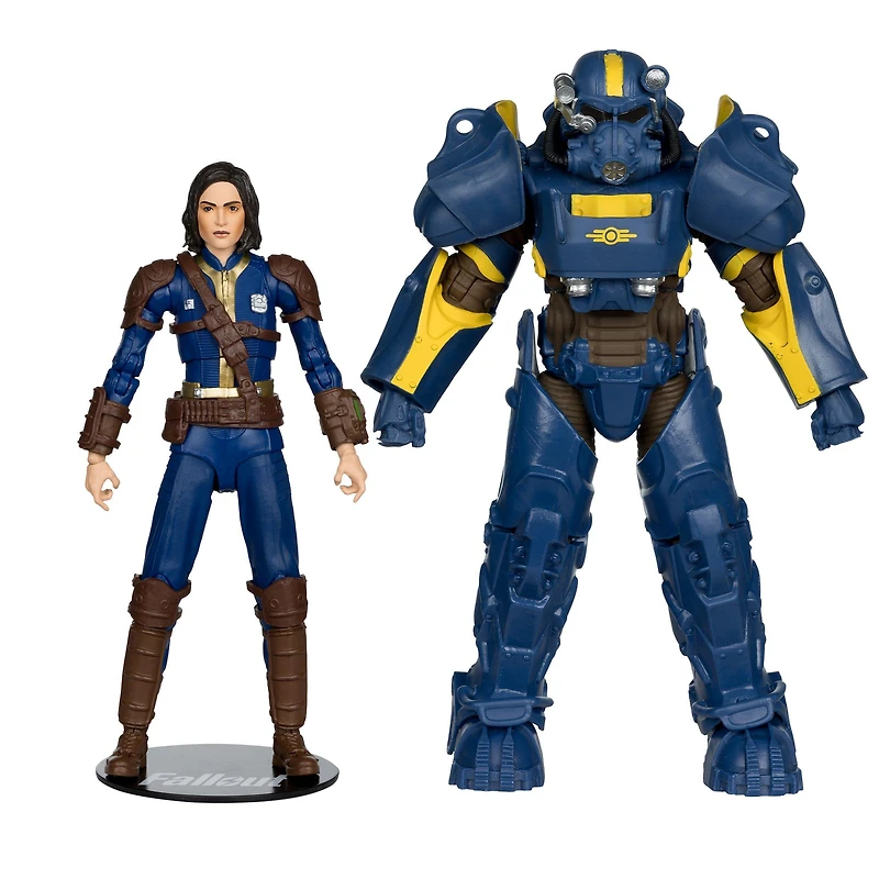 McFarlane Toys Elite Edition Fallout TV T-60 Vault Tec and Sole Survivor 7-in Action Figure Set