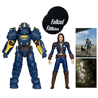 McFarlane Toys Elite Edition Fallout TV T-60 Vault Tec and Sole Survivor 7-in Action Figure Set