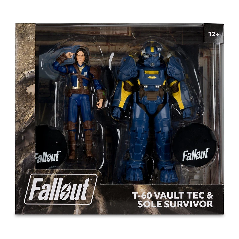 McFarlane Toys Elite Edition Fallout TV T-60 Vault Tec and Sole Survivor 7-in Action Figure Set