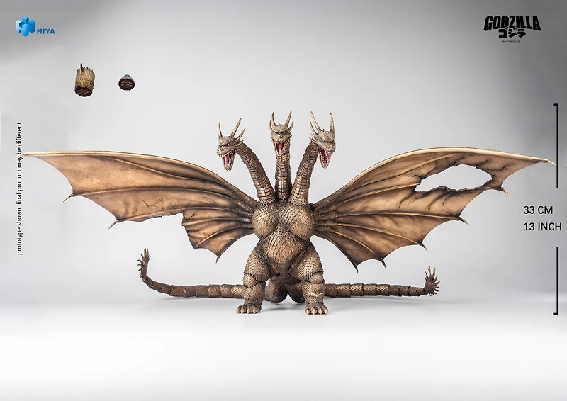 Hiya Toys Series Godzilla vs. King Ghidorah Exquisite Basic King Ghidorah Battle Damaged Ver. 10-in Action Figure