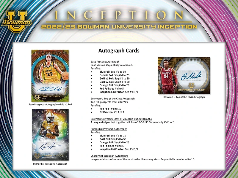 2022-23 Bowman University Inception Hobby Box