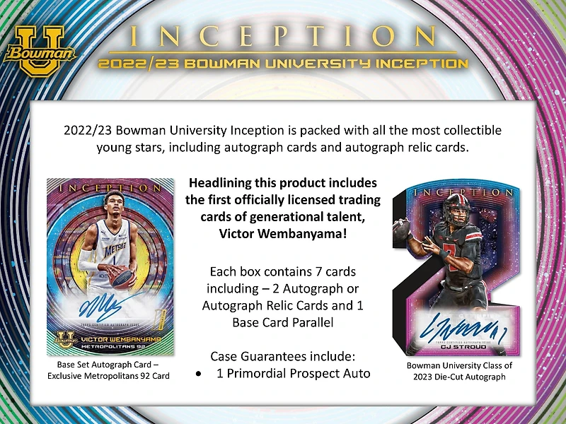 2022-23 Bowman University Inception Hobby Box