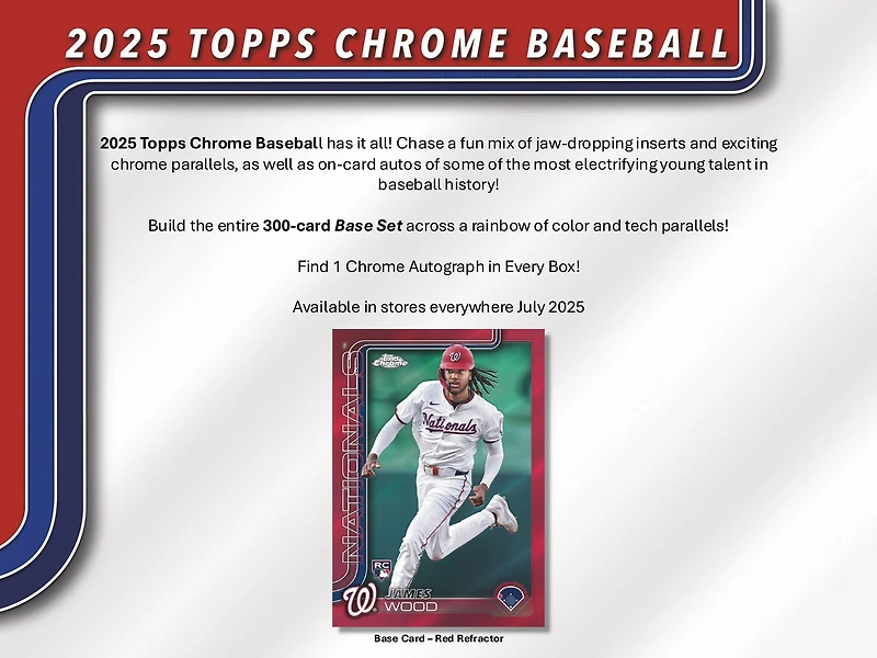 2025 Topps Chrome MLB Baseball Hobby Box