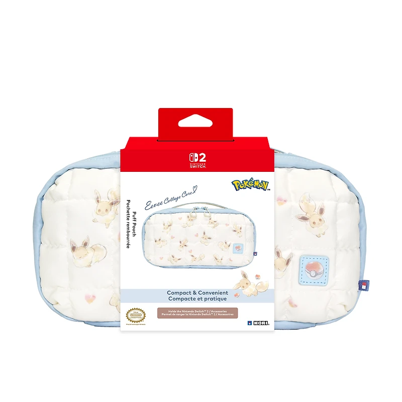 HORI Pokemon Eevee Cottage Core Puff Pouch - Nintendo Switch 2