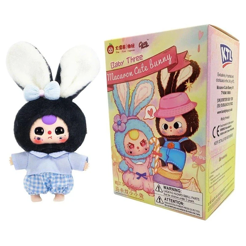 Baby Three Macaron Cute Bunny Plush Blind Box (Styles May Vary)