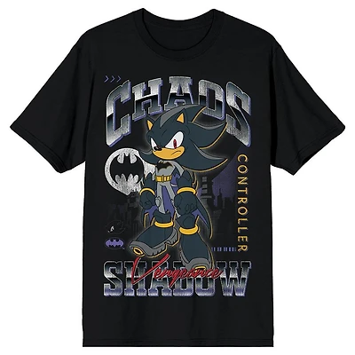 DC Comics X Sonic the Hedgehog Shadow as Batman Unisex Graphic T-Shirt GameStop Exclusive