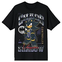 DC Comics X Sonic the Hedgehog Shadow as Batman Unisex Graphic T-Shirt GameStop Exclusive