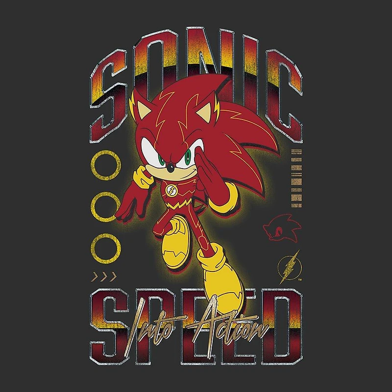 DC Comics X Sonic The Hedgehog Sonic as The Flash Graphic T-Shirt GameStop Exclusive