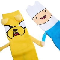 Adventure Time Finn and Jake Magnetic Arms Mismatch Crew Socks GameStop Exclusive