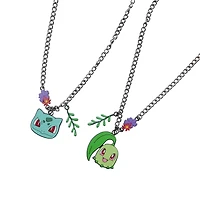 Pokemon Bulbasaur Chikorita Floral Best Friend Necklace Set GameStop Exclusive