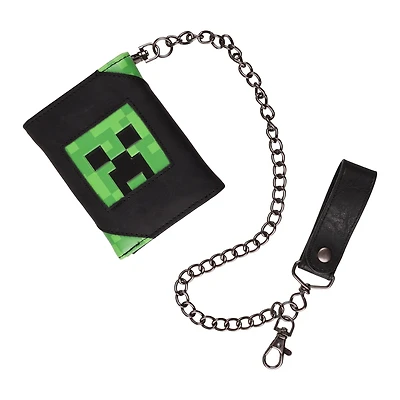 Minecraft Creeper Trifold Chain Wallet