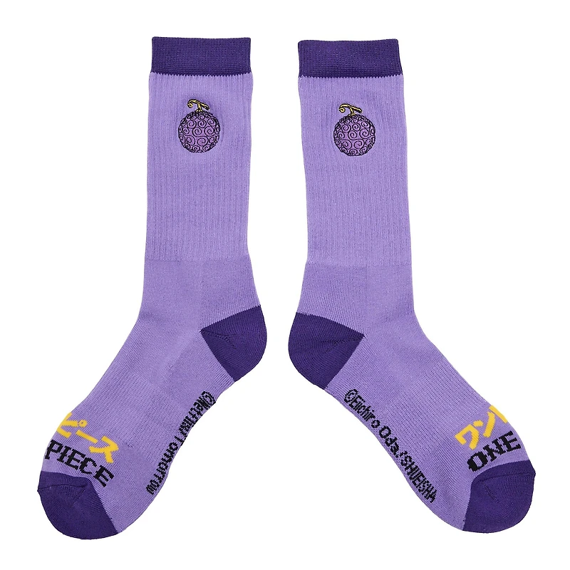 One Piece Gum-Gum Fruit Patch Crew Socks GameStop Exclusive