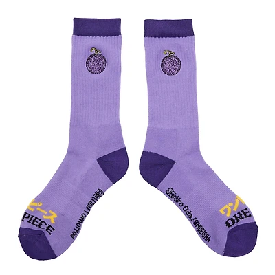 One Piece Gum-Gum Fruit Patch Crew Socks GameStop Exclusive