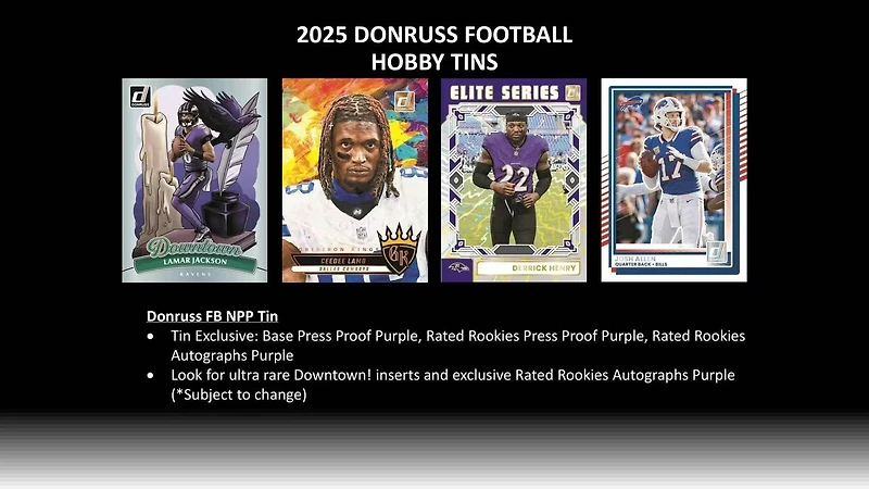 2025 Panini NFL Donruss Football Trading Card Tin
