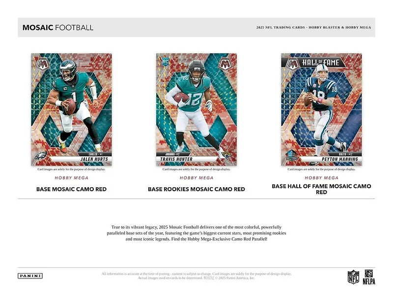 2025 Panini Mosaic NFL Football Mega Box