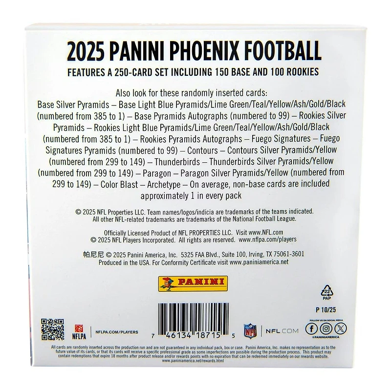 2025 Panini Phoenix NFL Football Mega Box