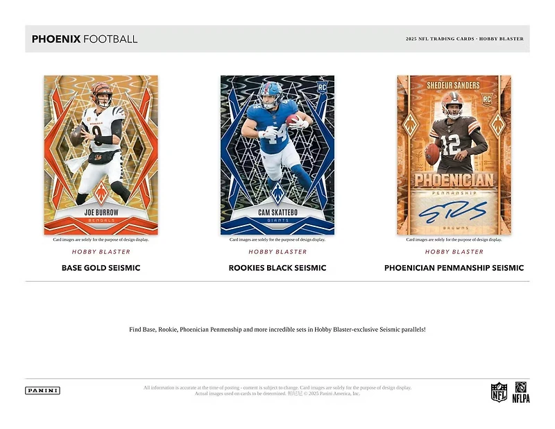 2025 Panini Phoenix NFL Football Blaster Box