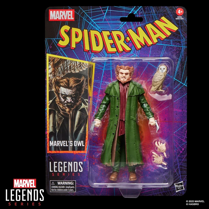 Hasbro Marvel Legends Retro Series Spider-Man Owl 6-in Action Figure