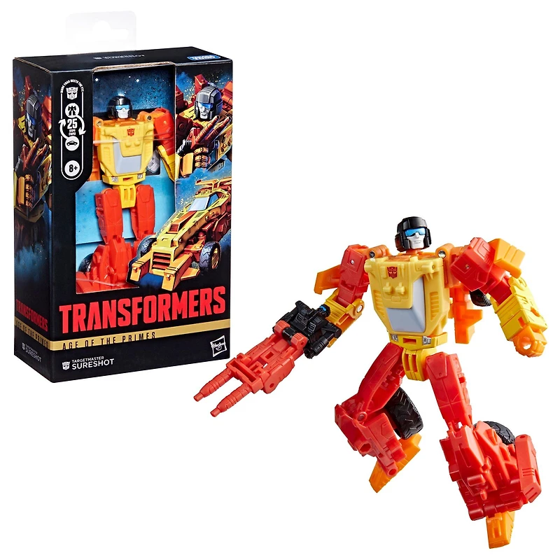 Hasbro Transformers Age of the Primes Deluxe Class Targetmaster Sureshot 5.5-In Action Figure