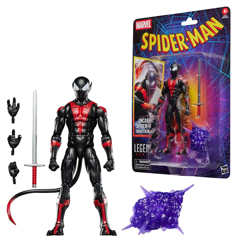 Hasbro Marvel Legends Retro Series Spider-Man Uncanny Spider-Man (Nightcrawler) 6-in Action Figure